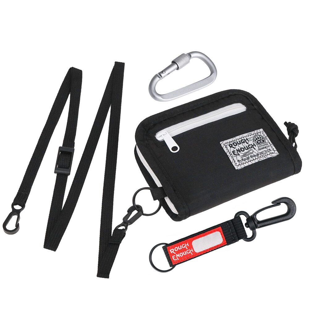7896 Rough Enough Boys Wallet for Teen Kids Neck Lanyard Card Holder Pouch